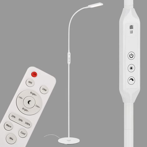Lampadaire à LED avec Variateur d'intensité et Télécommande 8 W 700 Lm Blanc 8 W (1/5)