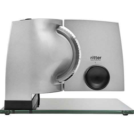 ritter 1, affettatrice elettrica con motore ECO, made in Germany, 65 W, Metallo, Argento Metallico (1/5)
