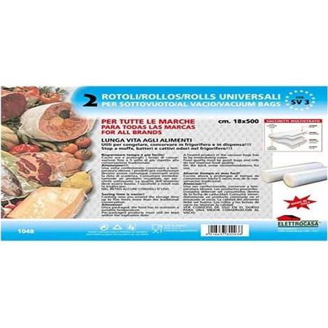 SV 3-2 ROTOLI TERMOSIGILLABILI PER SIGILLATRICE SOTTOVUOTO CM 18X500 (1/2)