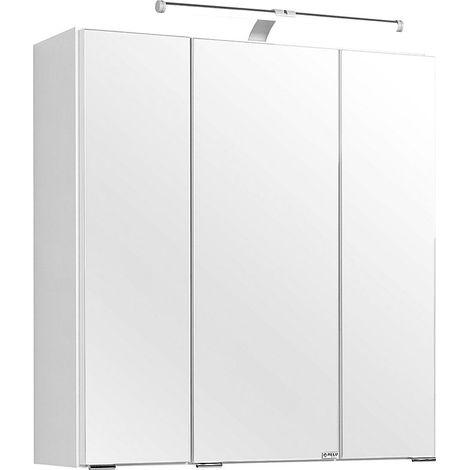 Spiegelschrank BERGAMO-03, weiß, B x H x T ca.: 60 x 66 x 22cm (1/4)