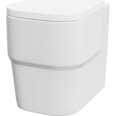 Wholesale Domestic Club Back to Wall Toilet Pan with Soft Close Toilet Seat (1/5)