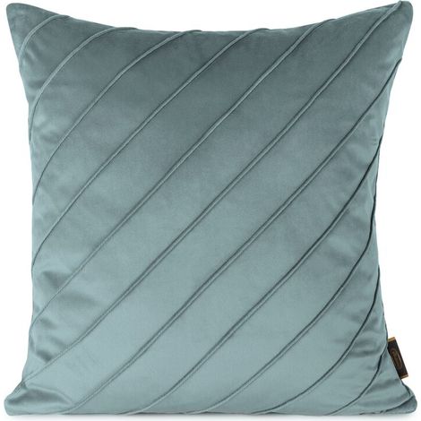Federa decorativa 45x45 Nala 3 blu con tende Euro in velluto (1/2)