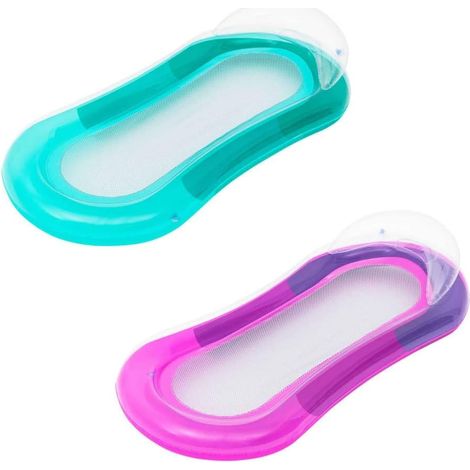 Hamaca flotante inflable de drenaje para adultos, cama flotante, fila flotante, anillo de natación para adultos, 150 x 75 cm
