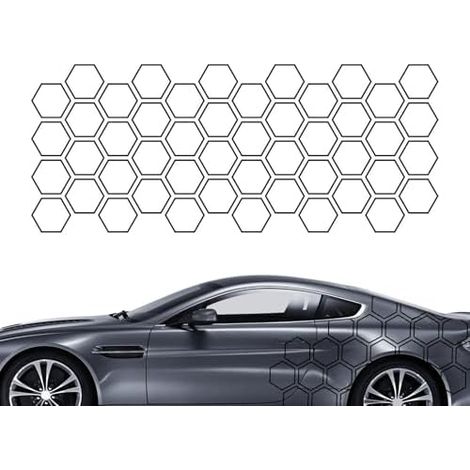 Autocollants nid d'abeille génériques pour voiture  Autocollants adhésifs masquant les rayures, 60 x 200 cm  Décoration adhésive pour portières latérales (1/5)