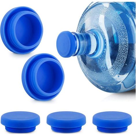 Lot de 5 bouchons anti-fuites en silicone pour bonbonnes d'eau de 5 gallons, réutilisables et compatibles avec les bouteilles de 55 mm. (1/5)