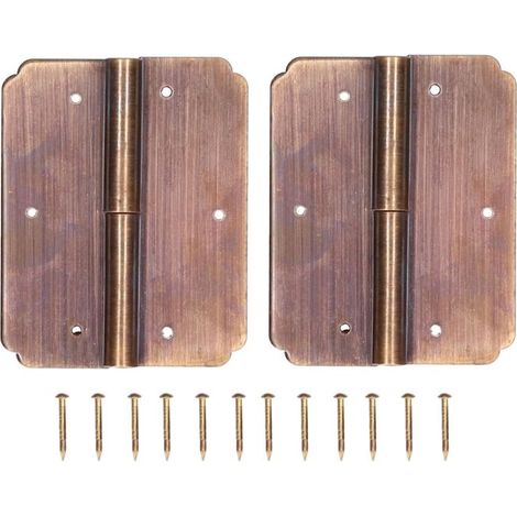 Bisagra para muebles, 2 juegos de bisagras cuadradas de 6 cm, bisagra para armario chino antiguo, accesorios de herrajes para muebles. (1/5)