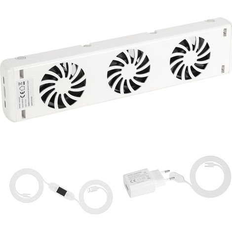 Jiubiaz Heizkörperverstärker-Einzelstück  Drei Windlöcher -Temperature adjustable Geeignet für eine Länge von 50 cm Radiator-ventilator (1/5)