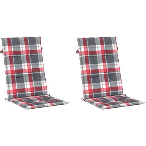 vidaXL Coussins de chaise de jardin à dossier haut lot de 2 120x50x3cm (1/5)