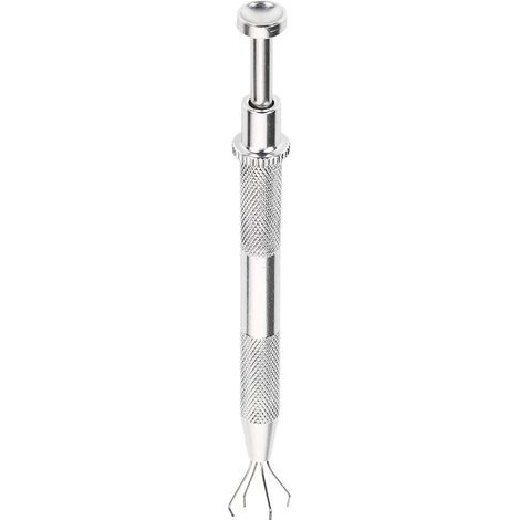 Brucelles à Bijoux, 4 Griffes Pinces à Piercing Outils de Ramassage de Bijoux Pince à épiler Professionnelle pour Saisir de Petites Pièces, Pierres Précieuses, Composants électroniques(Long) (1/5)