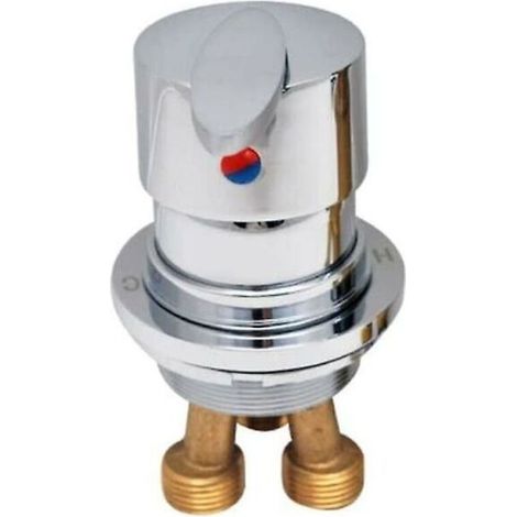 Mitigeur thermostatique de douche en laiton chromé – Inverseur 2/3 voies – Connexion eau chaude/froide – Installation facile-Crezuo (1/5)