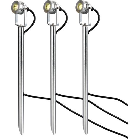 Spennymoor Starter kit che include 3 faretti da 12 V, 3 poli, cavo da 6 m e trasformatore da 12 V, IP54 (1/2)