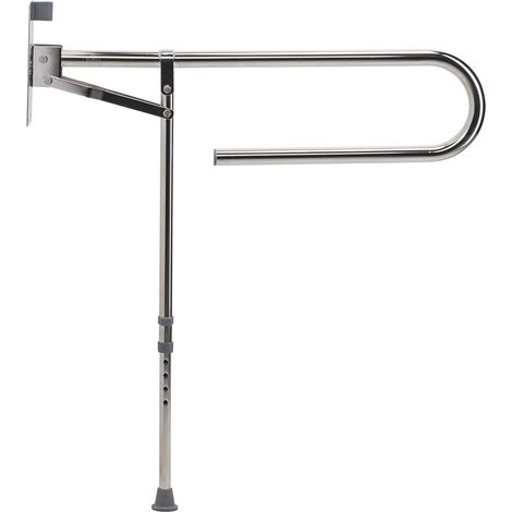 Croydex Stainless Steel Foldaway Hand Rail with Drop Down Leg (1/5)