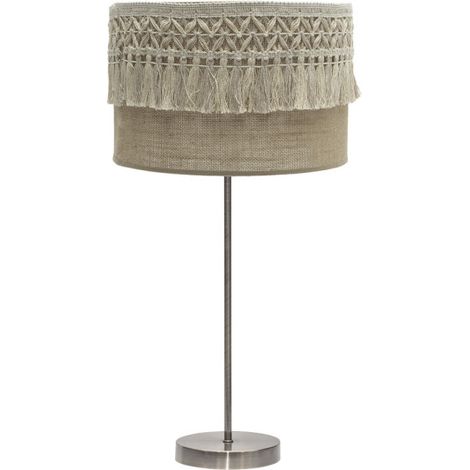 Große Tischlampe ekaterina 1xe27 Leder/Sack 63x30x30 cm mit Posamenten (1/2)