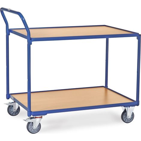 Fetra Tischwagen mit Holzwerkstoffplatten 2 Etagen 1135x700x1040mm Außenmaße (1/3)