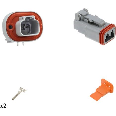Kit connettore serie DT13 femmina 2 vie da C.S.