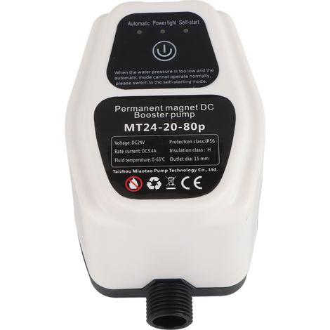 Pompe de surpression automatique pour la circulation de l'eau de douche, pompe murale CC, 100-240 V, prise standard britannique. (1/5)