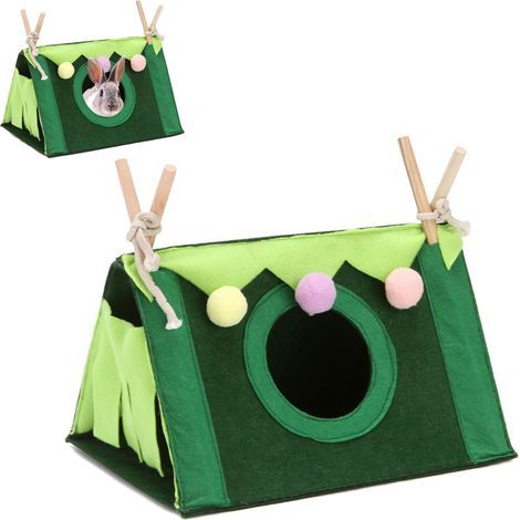 Lit Cochon d'Inde - 1 pièce, Lit Petit Animal Grotte Douillette - Pour Hamster/Furet/Chinchilla (1/4)