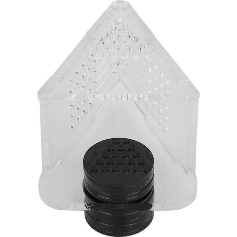 Distributeur de nourriture conique transparent pour aquarium, en acrylique, avec ventouse magnétique. (1/3)