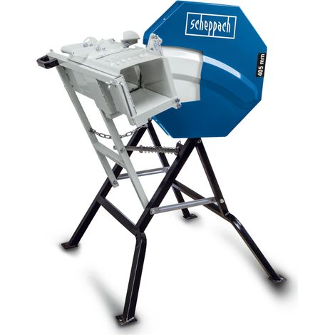 Scheppach Scie à bûches HS410 – 2200 W – 230 V – Lame de 405 mm – Longueur du bois 300-1000 mm – Diamètre de coupe 140 mm – Scie circulaire à bascule – Clapet de protection breveté