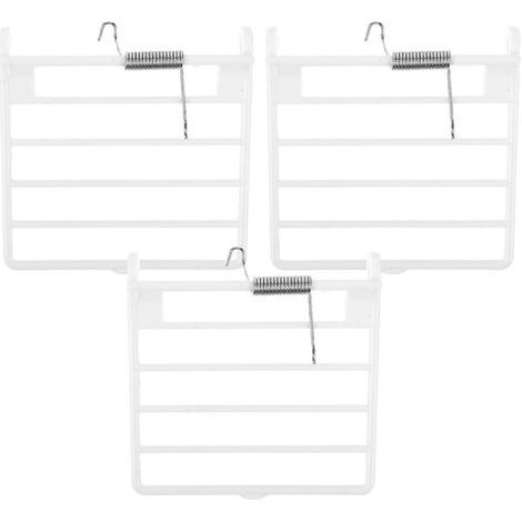 Set mit 3 hängenden Futterboxen für Vogelkäfigtüren, feststehender Federmechanismus, Vogelkäfigzubehör – 7,00 x 7,00 x 1,50 cm (1/5)