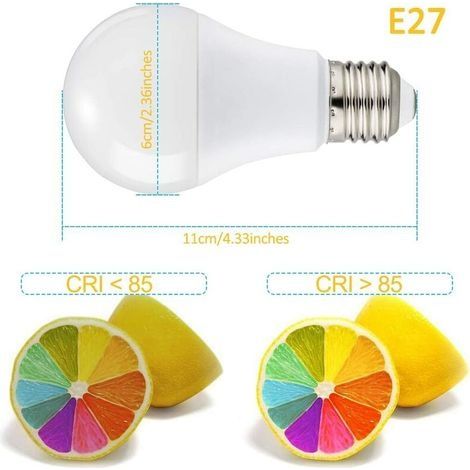 LED-Lampe E27, Sockel aus aluminiumbeschichtetem Kunststoff, 12 W Leistung, Heimwerkerprojekt, Stehlampe, nicht dimmbar (5 Stück) (1/3)