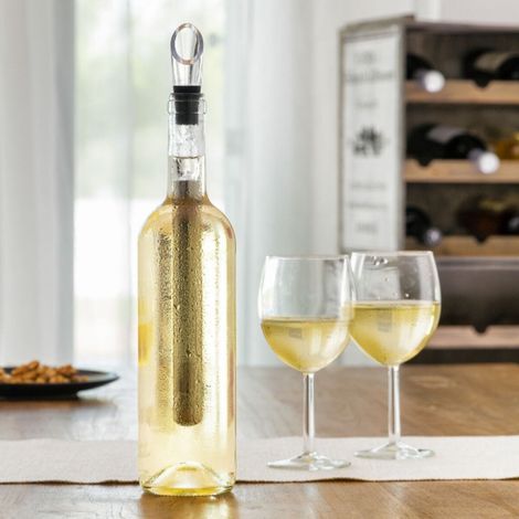 Refroidisseur de Vin 2-en-1 Bâton de Refroidissement et Aérateur en Acier Inoxydable avec Bec Verseur Intégré (1/5)