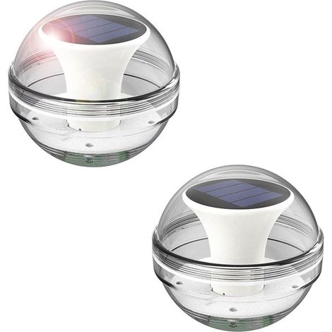 2PCS Lumières flottantes pour piscine, solaires, étanches IP65, changement de couleur, LED, pour piscine, spa, jacuzzi et décoration extérieure (1/5)