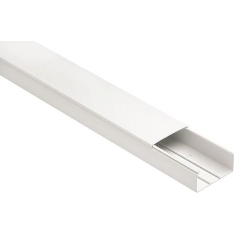 Canale portacavi 100×60 mm lunghezza 2 m pvc bianco ip40 elettrocanali eccp10060b