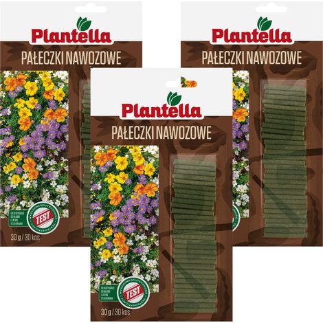 PLANTELLA Düngerstäbchen für Blumenpflanzen, Universaldünger, 30 Stück x3 (1/5)