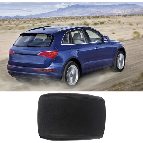 Housse d'accoudoir de tableau de bord (plaque de recouvrement + revêtement en cuir) compatible avec Audi Q5 2008-2016 (1/5)