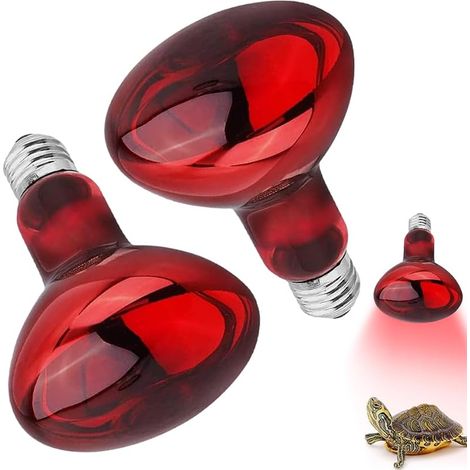 Wärmelampen für Reptilien, 2 Stück 100W E27 Infrarot dimmbare, langlebige Wärmelampe für Bartagamen, Echsen, Schildkröten, Reptilien und Amphibien (1/5)