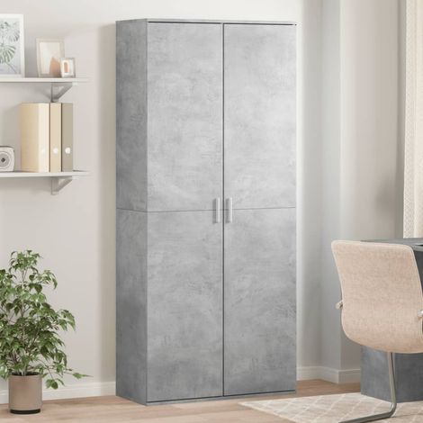 Highboard Betongrau 80x35x180 cm Holzwerkstoff (1/5)