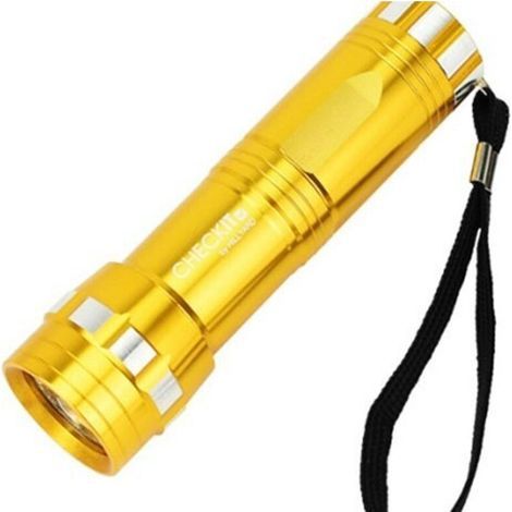 Lampe de poche pour travail vélo camping lecture marche randonnée (jaune) (1/4)