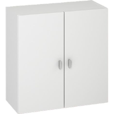 Meuble haut polyvalent coloris blanc - Hauteur 60 x Longueur 60 x Profondeur 26,5 cm -PEGANE- (1/2)