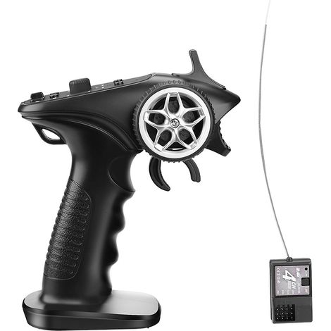 4CH Receiver for GA-4H-TX 2.4GHz Remote Controller 1/8 1/10 1/16 1/32 RC Car Boat-Remote Controller and receiver-Black