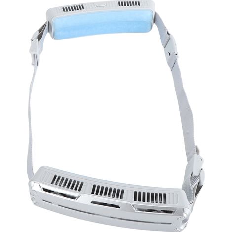 Wearable Waist Fan Multifunctional 3 Speeds Adjustable Ice Compress Efficient Wide Angles Belt Fan for Outdoor Sports Silver Gray (1/5)