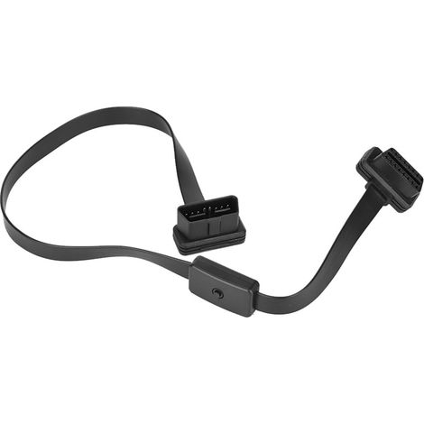Câble rallonge OBD2 mâle-femelle 16 broches avec interrupteur marche/arrêt, connecteur adaptateur (1/5)