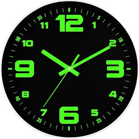 Wall Clock Glass Decorative for Kitchen, Home, Bedrooms, Office (1/5)