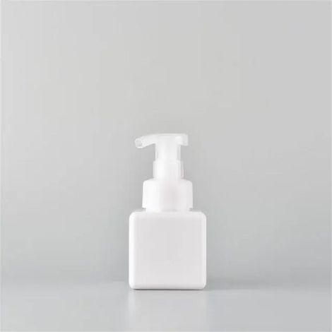 250ml Carré PETG Mousse Mousse Bouteille Savon Liquide Shampooing Distributeur Presse Désinfectant Pour Les Mains Bouteille Salle De Bains Voyage Accessoires Blanc (1/5)