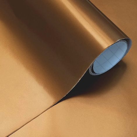 Vinyle adhésif Cuivre métallisé 60 x 300 cm pour meubles cuisine murs fenêtres travaux manuels papier adhésif décoratif (1/5)