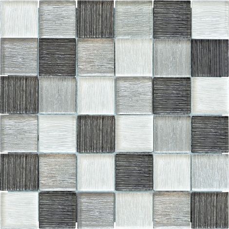 MOSAIQUE SHADOW MIX GREY CASA LINEA 1 PLAQUE 30 x 30 CM CASA LINEA