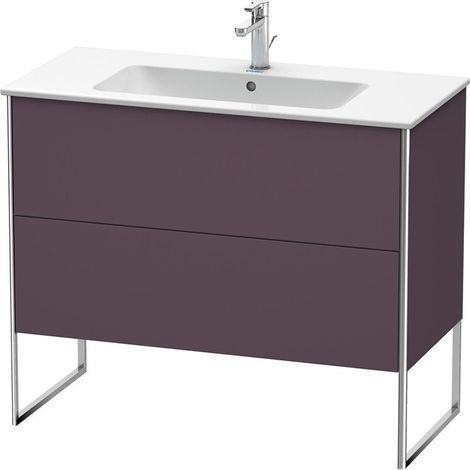Meuble sous-vasque XSQUARE 832x1010x478mm Satin aubergine