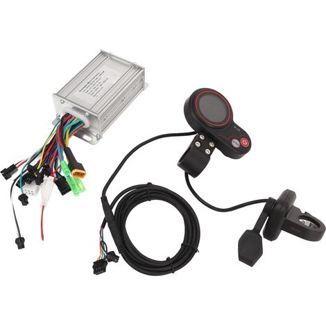 Contrôleur moteur sans balai 36V 48V 60V 350W 450W 18A pour vélo électrique, écran LCD SL100 B1 avec accélérateur à pouce pour bicyclettes et scooters électriques (1/5)