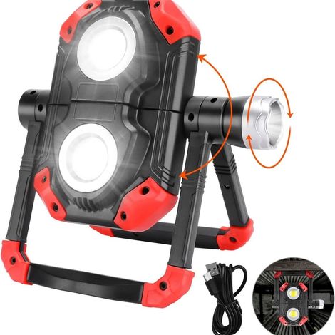 Projecteur LED rechargeable magnétique 4000 mAh 5 modes pliable (1/5)