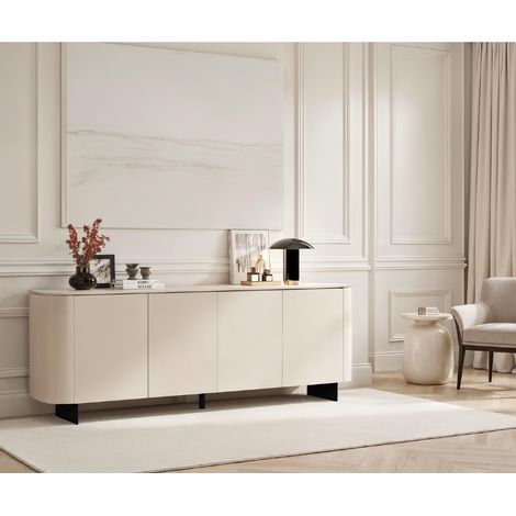 Buffet bas beige cachemire 4 portes 230cm ISABELA (1/5)