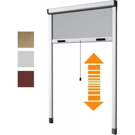 Zanzariera Bianca Thorx per Porte e Finestra, Altezza 250 cm, Misure 160/140 cm