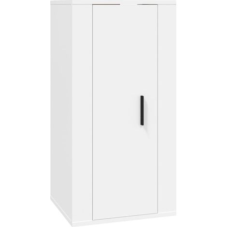 Meuble TV,Banc TV,Armoire TV mural Blanc 40x34,5x80 cm CFW870106 (1/5)