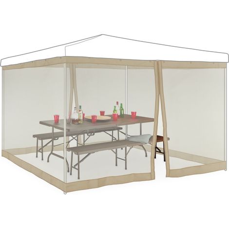 Mosquitera para pabellón 3x3m beige