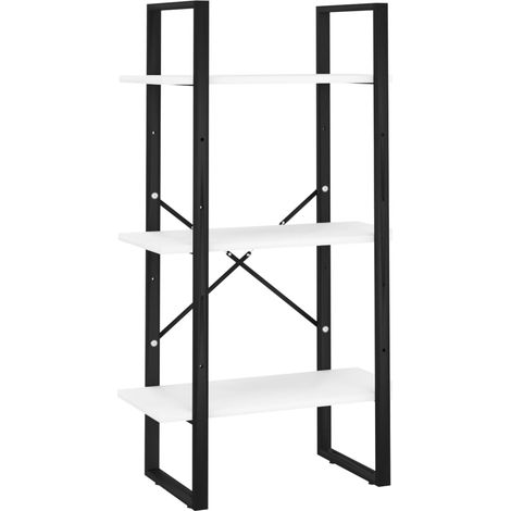 Étagère de rangement 60 x 30 x 105 cm aggloméré blanc