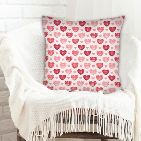 Housse de coussin carréerésistant aux tachespour chambre à coucher salon décoration de la saint-valentin (1/5)